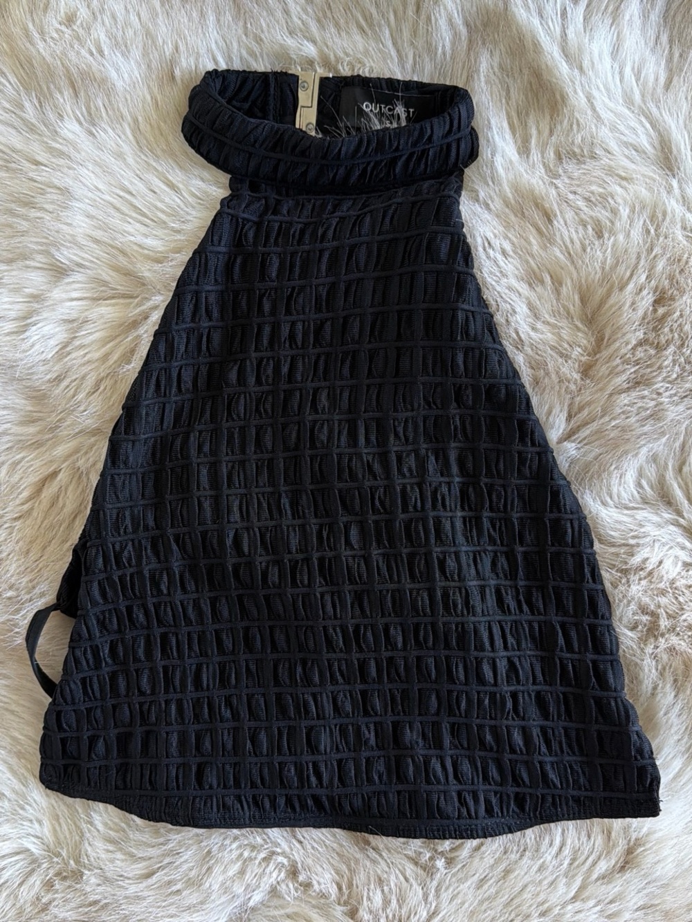 Outcast Black Textured Halter Top
